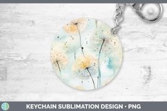 GorgeousWatercolor Flowers Keychain design.