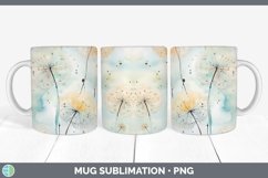 GorgeousWatercolor Flowers Mug Wrap design.