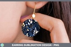 GorgeousWatercolor Flowers Round Earrings design.