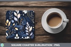GorgeousWatercolor Flowers Square Coaster design.