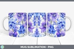 GorgeousWatercolor Flowers Mug Wrap design.