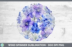GorgeousWatercolor Flowers Wind Spinner design.