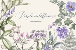 Watercolor Wildflower Clipart Collection Product Image 2
