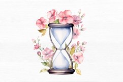 Hourglass Flower Watercolor Sublimation Clipart Product Image 6