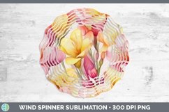 GorgeousWatercolor Flowers Wind Spinner design.
