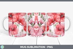 GorgeousWatercolor Flowers Mug Wrap design.