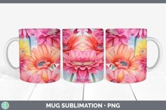 GorgeousWatercolor Flowers Mug Wrap design.