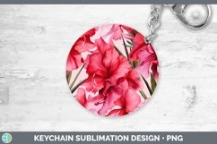 GorgeousWatercolor Flowers Keychain design.