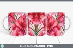 GorgeousWatercolor Flowers Mug Wrap design.