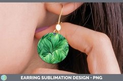 GorgeousWatercolor Flowers Round Earrings design.