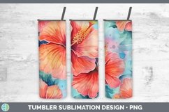 GorgeousWatercolor Flowers Tumbler design.