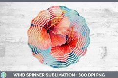 GorgeousWatercolor Flowers Wind Spinner design.
