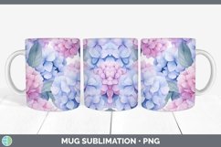 GorgeousWatercolor Flowers Mug Wrap design.