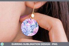 GorgeousWatercolor Flowers Round Earrings design.