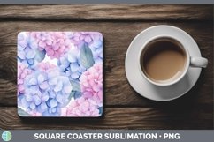 GorgeousWatercolor Flowers Square Coaster design.