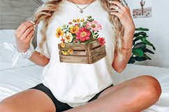 Watercolor Flowers in Crate Clipart Bundle Product Image 2