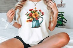 Watercolor Flowers in Water Jug Clipart Bundle Product Image 2