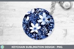 GorgeousWatercolor Flowers Keychain design.
