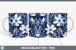 GorgeousWatercolor Flowers Mug Wrap design.