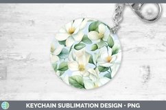 GorgeousWatercolor Flowers Keychain design.