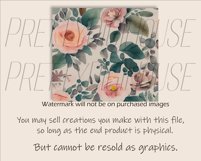 Watercolor Aesthetic Flowers Tumbler Wrap PNG Product Image 2