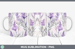 GorgeousWatercolor Flowers Mug Wrap design.