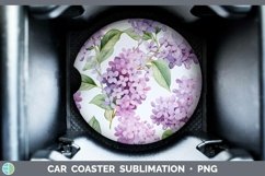 GorgeousWatercolor Flowers Car Coaster design.