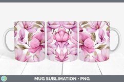GorgeousWatercolor Flowers Mug Wrap design.