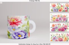 Watercolor Flowers Mug sublimation Product Image 1