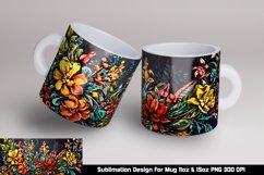 Watercolor Flowers Mug sublimation Product Image 1