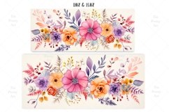 Watercolor Flowers Mug Wrap Sublimation Designs, 3d Mug, Flowers Png