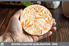 GorgeousWatercolor Flowers Round Coaster design.