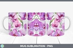 GorgeousWatercolor Flowers Mug Wrap design.