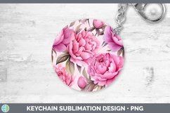 GorgeousWatercolor Flowers Keychain design.