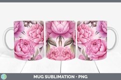 GorgeousWatercolor Flowers Mug Wrap design.