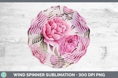 GorgeousWatercolor Flowers Wind Spinner design.