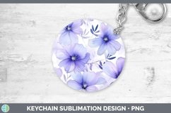 GorgeousWatercolor Flowers Keychain design.