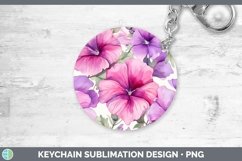 GorgeousWatercolor Flowers Keychain design.