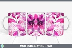 GorgeousWatercolor Flowers Mug Wrap design.