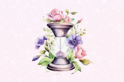 Hourglass Flower Watercolor Sublimation Clipart Product Image 5