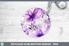 GorgeousWatercolor Flowers Keychain design.