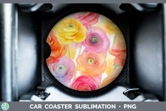 GorgeousWatercolor Flowers Car Coaster design.