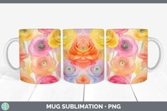 GorgeousWatercolor Flowers Mug Wrap design.