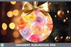 GorgeousWatercolor Flowers Ornament design.