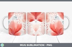 GorgeousWatercolor Flowers Mug Wrap design.