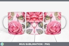 GorgeousWatercolor Flowers Mug Wrap design.