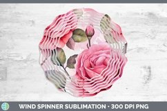 GorgeousWatercolor Flowers Wind Spinner design.