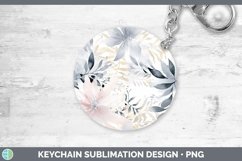 GorgeousWatercolor Flowers Keychain design.