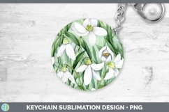 GorgeousWatercolor Flowers Keychain design.