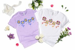 Watercolor Flowers Sublimation T-shirts PNG